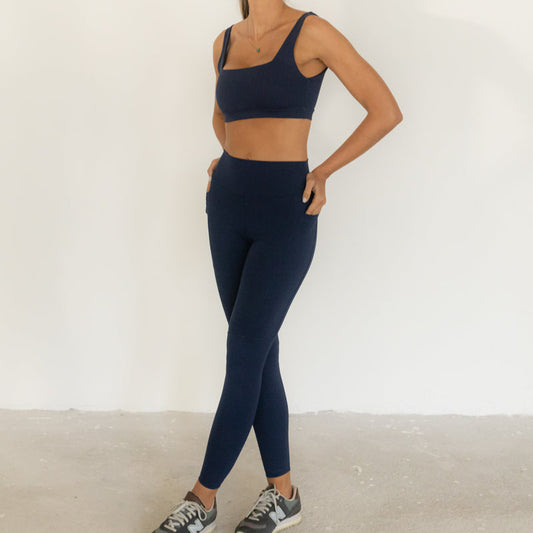 Top Compression Open - Azul Navy