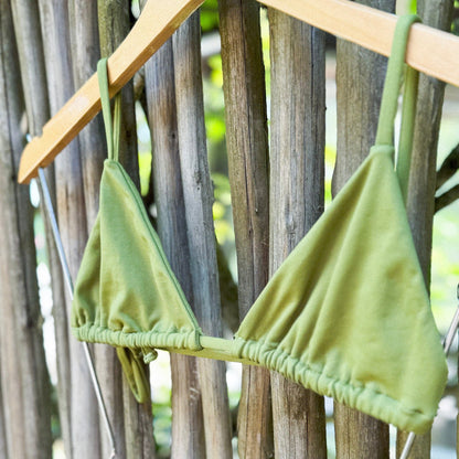 Top Biquini Cortininha Verde Matchá