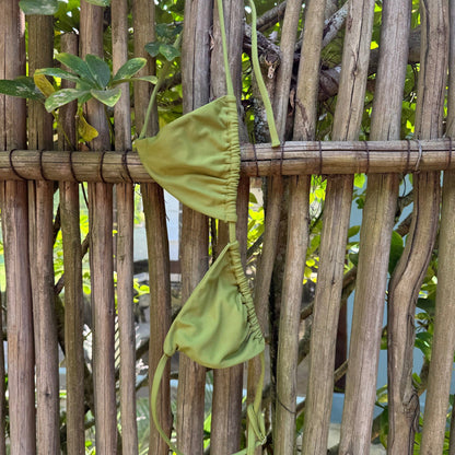 Top Biquini Cortininha Verde Matchá