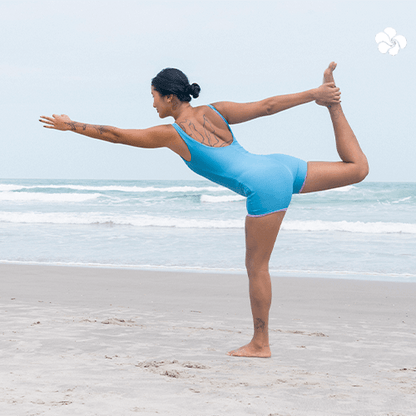 Macacão Bodysuit Dupla Face Azul & Lavanda