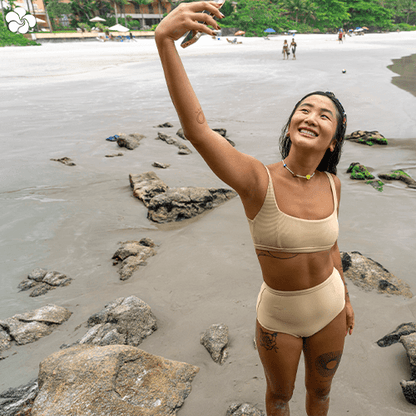 Calcinha Biquíni Hot Pant Areia