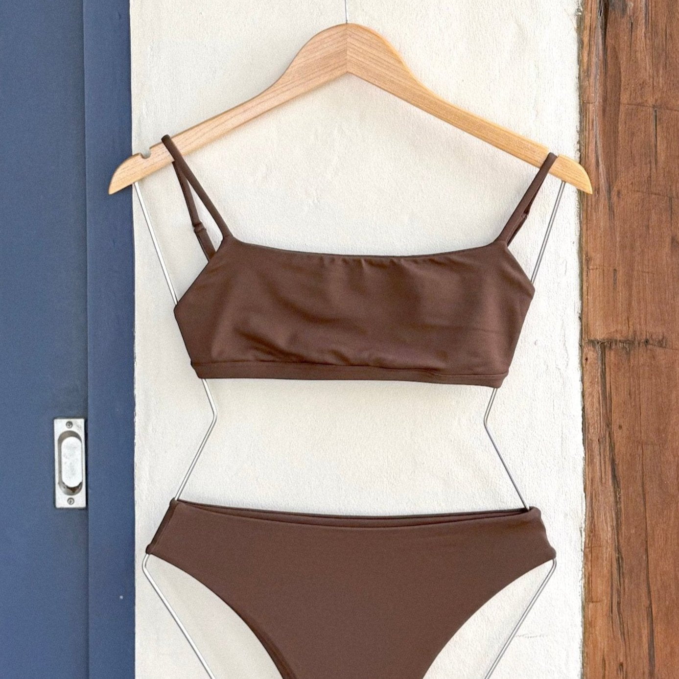 Top Biquíni Regulável Marrom