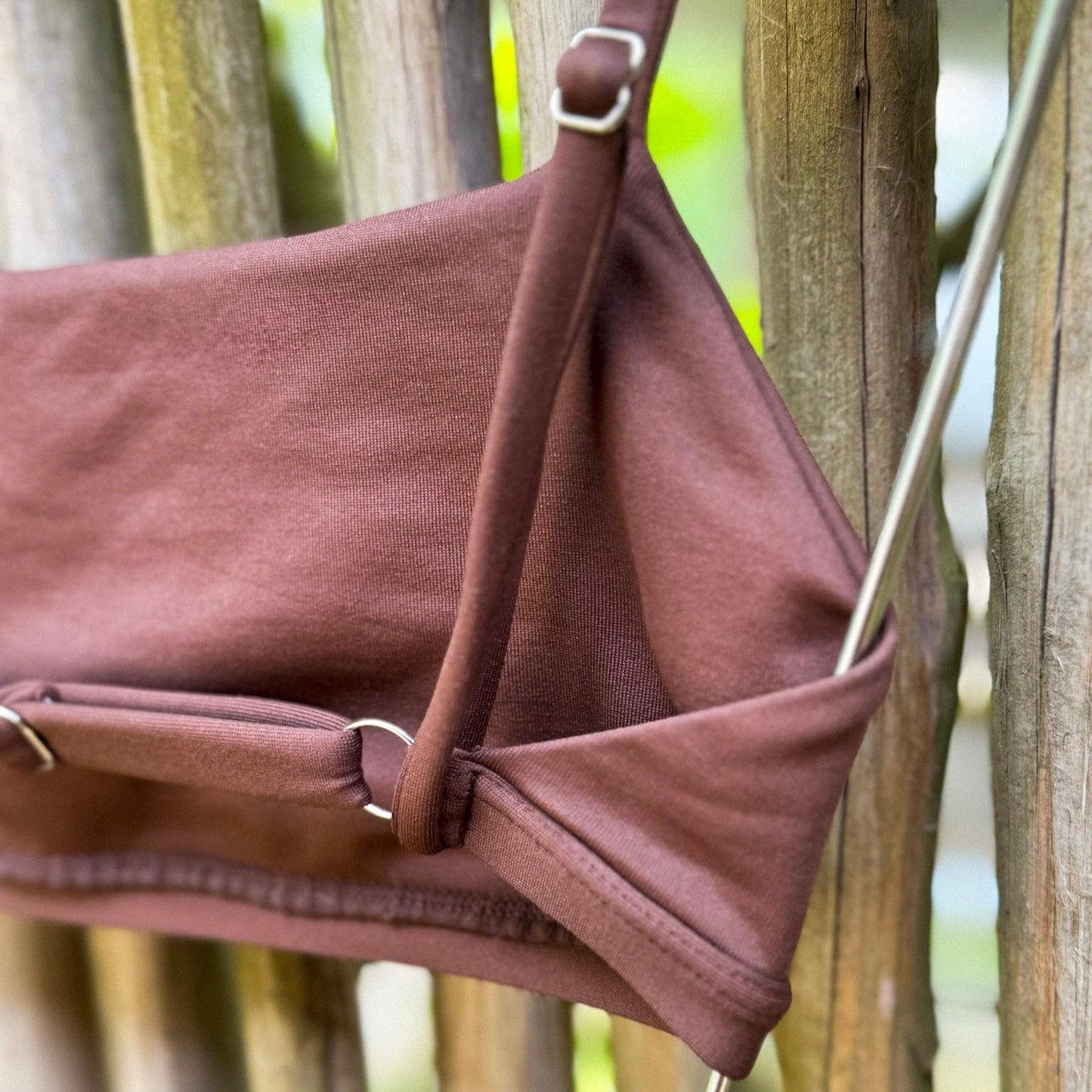 Top Biquíni Regulável Marrom