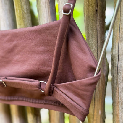 Top Biquíni Regulável Marrom