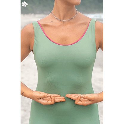 Macacão Bodysuit Dupla Face Verde & Rosa