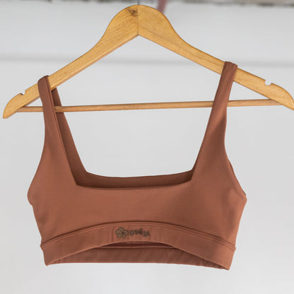 Top Compression Open - Marrom Mocha Mousse