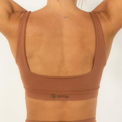 Top Compression Open - Marrom Mocha Mousse
