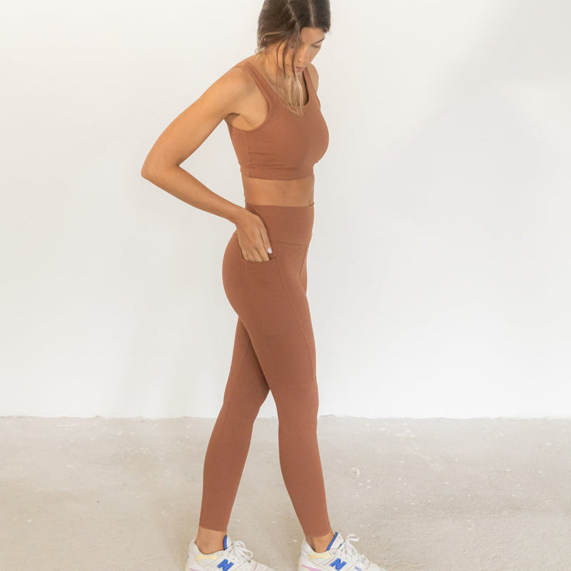 Legging Compression - Marrom Mocha Mousse