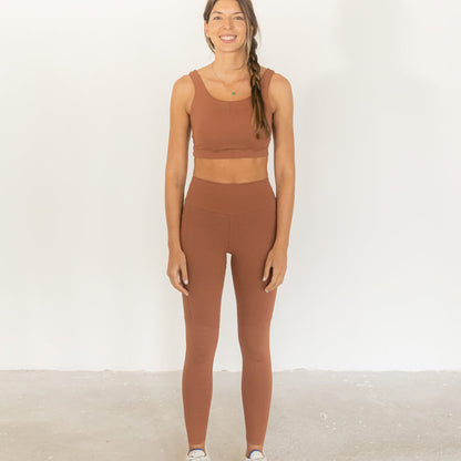 Legging Compression - Marrom Mocha Mousse