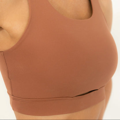 Top Compression Coverage - Marrom Mocha Mousse