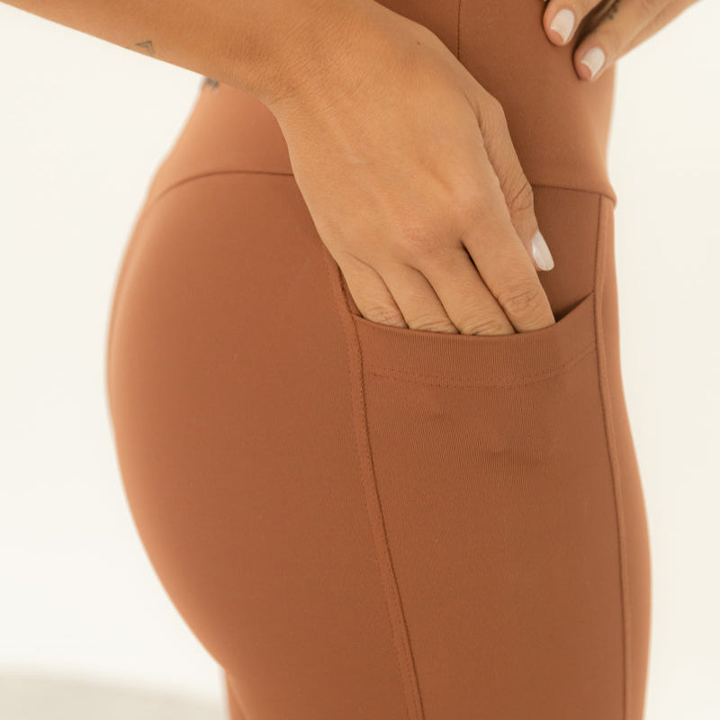 Legging Compression - Marrom Mocha Mousse