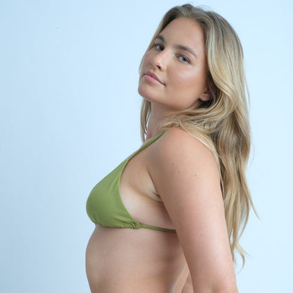 Top Biquini Cortininha Verde Matchá