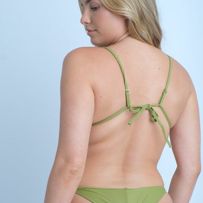 Top Biquini Cortininha Verde Matchá