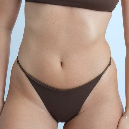 Calcinha Biquini Slim Regulável Marrom